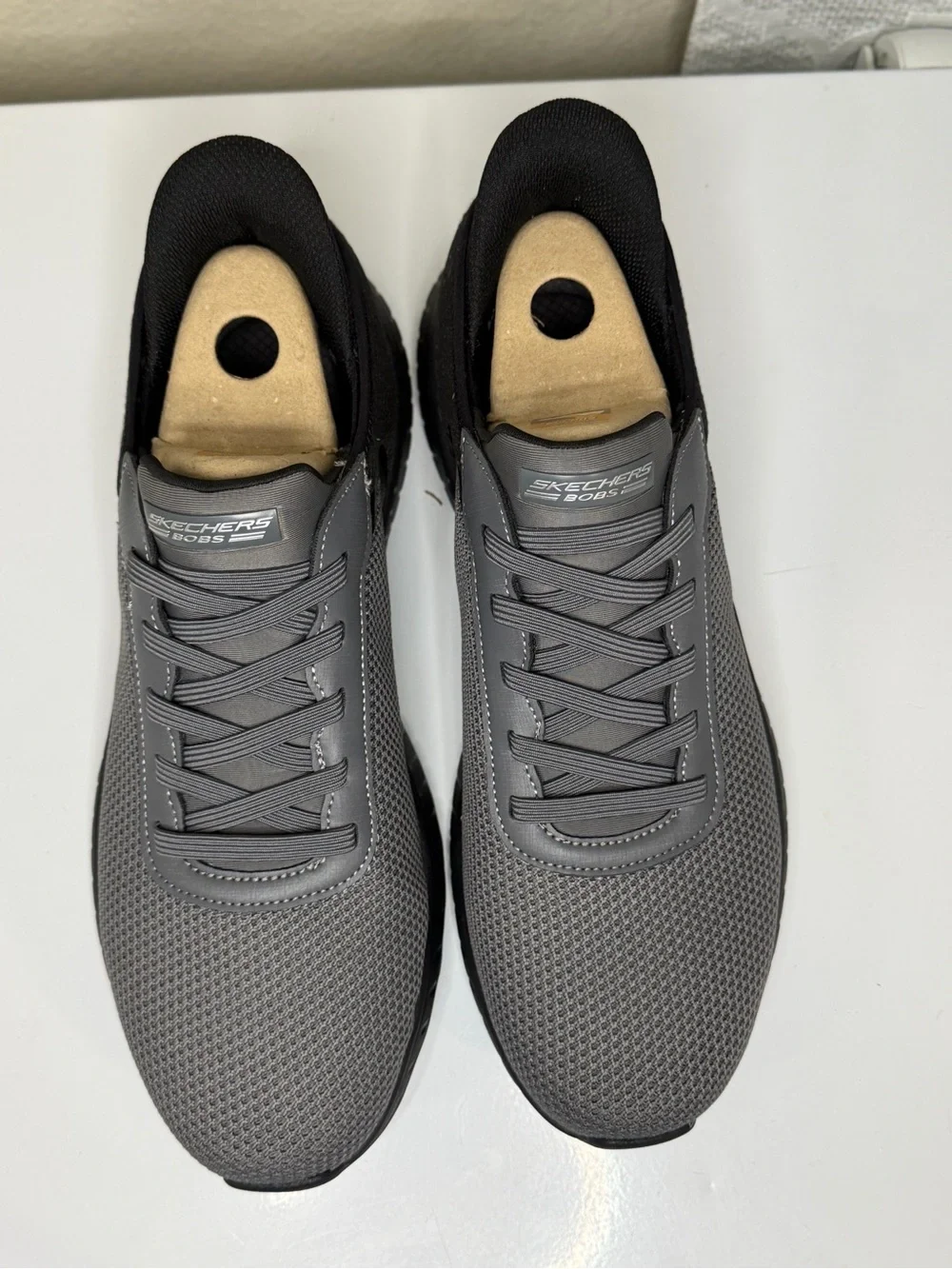 Skechers BOBS Sport Squad Chaos Slip-Ins Men’s 12 Gray Shoes 118309 DKGY